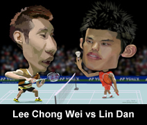 lee chong wei vs lin dan caricature cartoon