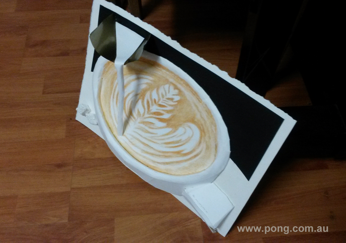cappuccino paper sculpture